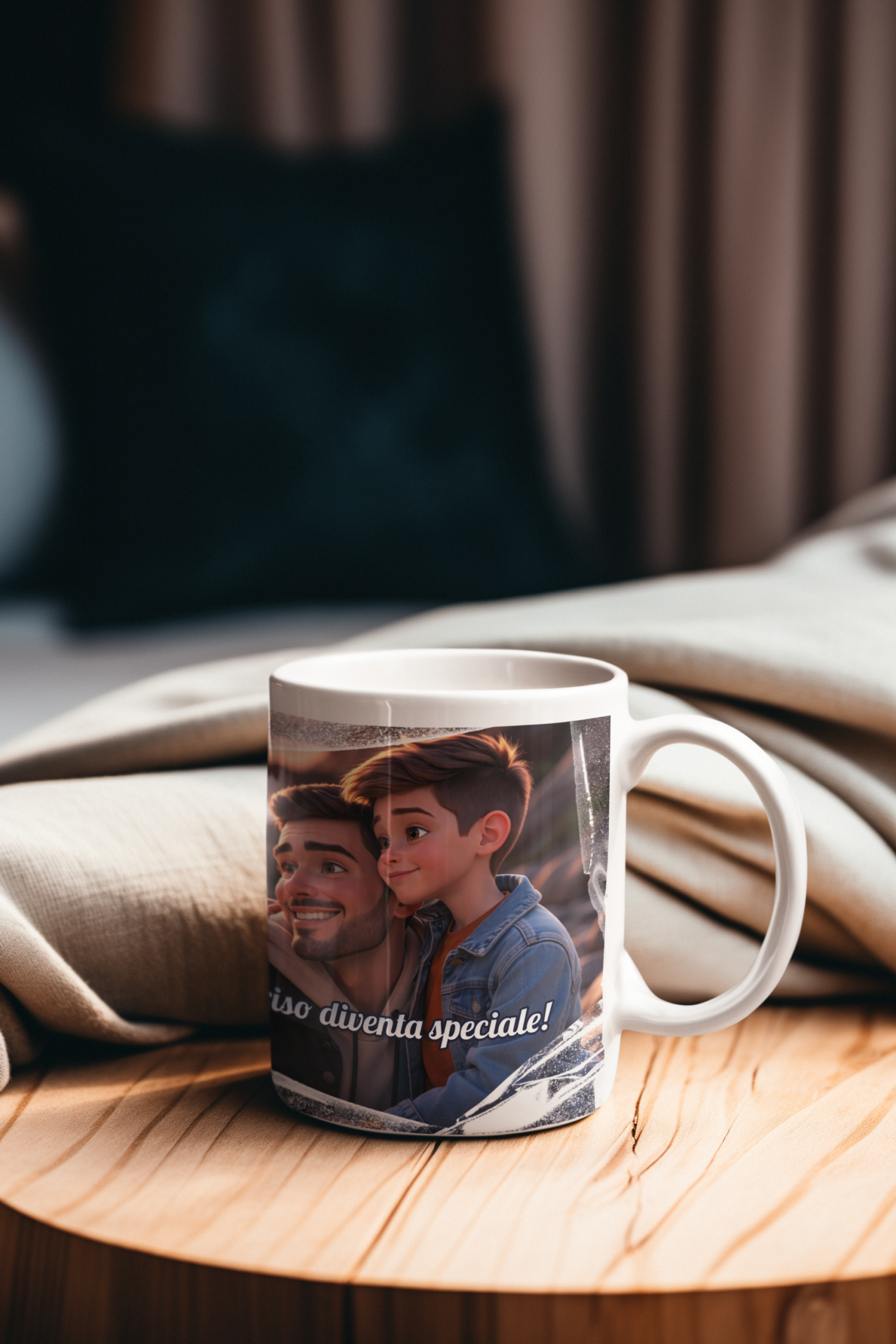 Tazza per la festa del papà con la tua foto trasformata con AI in fumetto - immagine 2